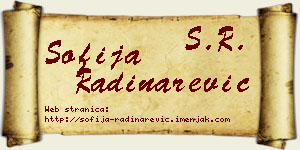 Sofija Radinarević vizit kartica